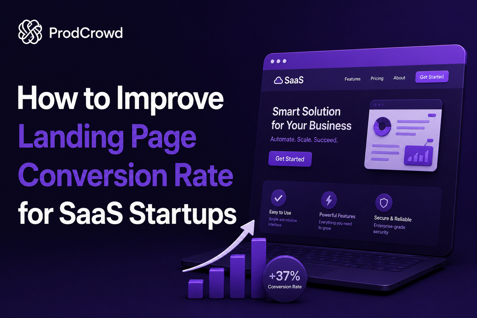 High-converting SaaS landing page design with optimized UI, CTA buttons, testimonials, and conversion elements